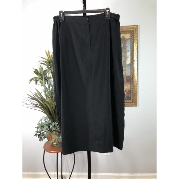 Ben Marc Women Black 2 Pc Skirt Jacket 16 Long Sleeve Formal Preppy Office Siren - Picture 4 of 12